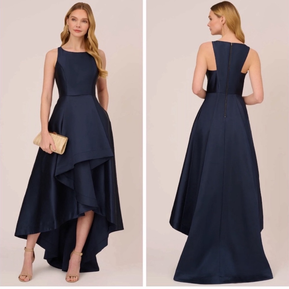 Adrianna Papell Navy Blue Maxi Dress